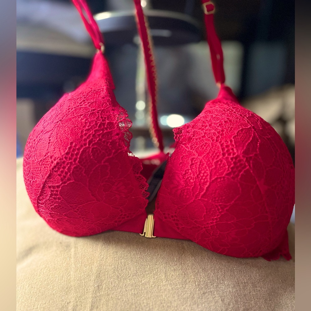 VALENTINES Victoria Secret 32DDD RED GOLD